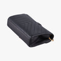 Pre-owned Yves Saint Laurent Monogram Envelope Black Leather 396909 shoulderbag | stylenewstar