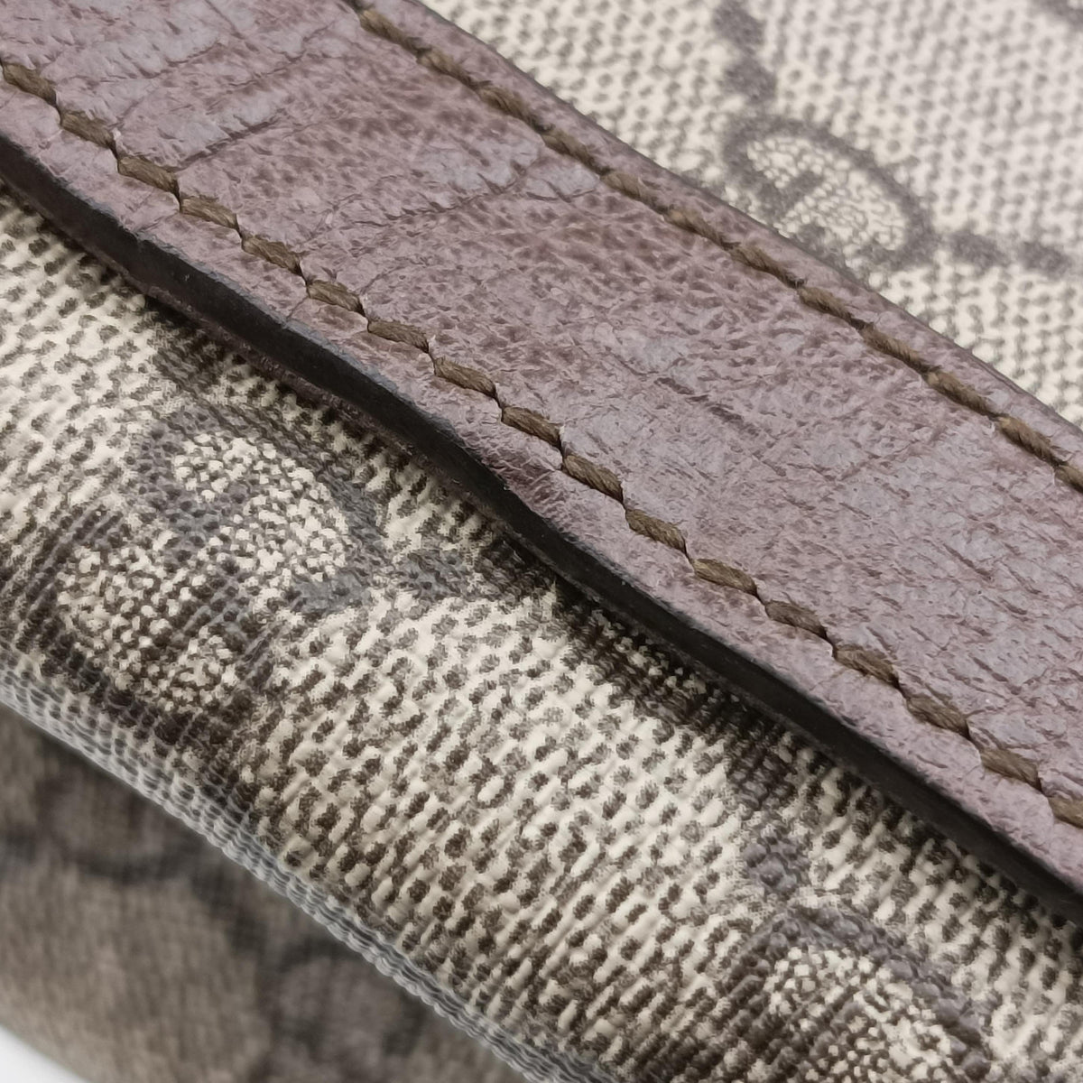 Pre-owned Gucci Ophidia Beige×Brown PVC coated canvas×Leather 524537 shoulderbag | stylenewstar