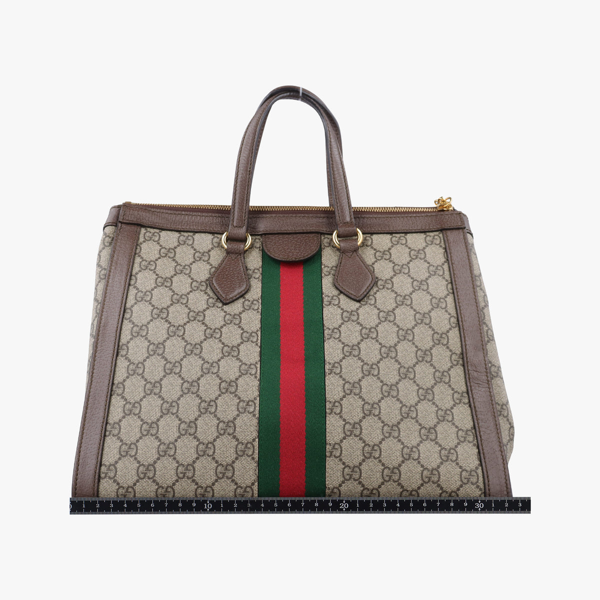Pre-owned Gucci Ophidia Beige×Brown PVC coated canvas×Leather 524537 shoulderbag | stylenewstar