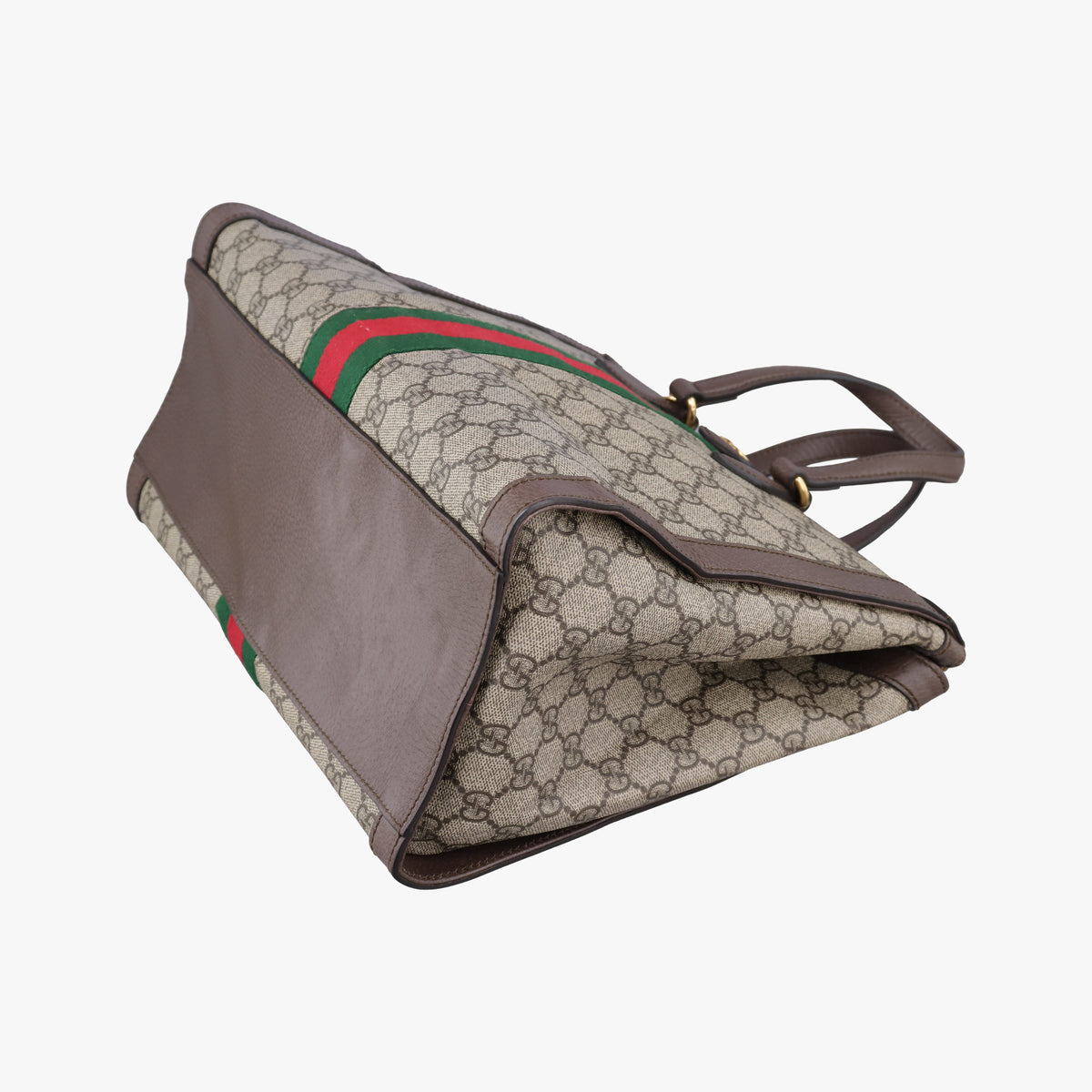 Pre-owned Gucci Ophidia Beige×Brown PVC coated canvas×Leather 524537 shoulderbag | stylenewstar