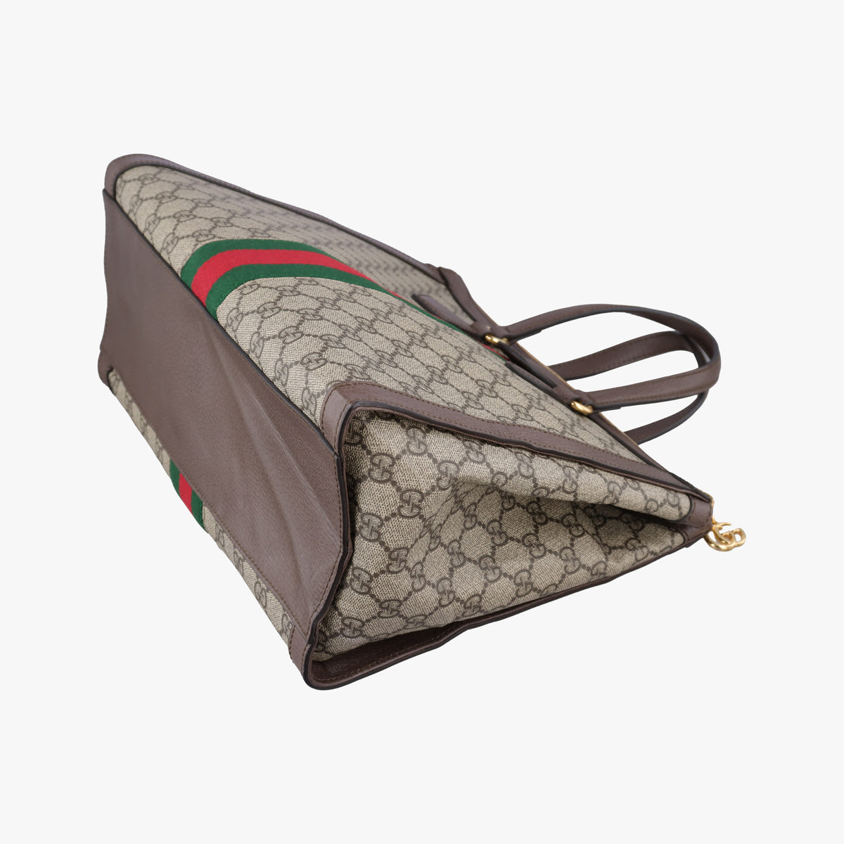Pre-owned Gucci Ophidia Beige×Brown PVC coated canvas×Leather 524537 shoulderbag | stylenewstar