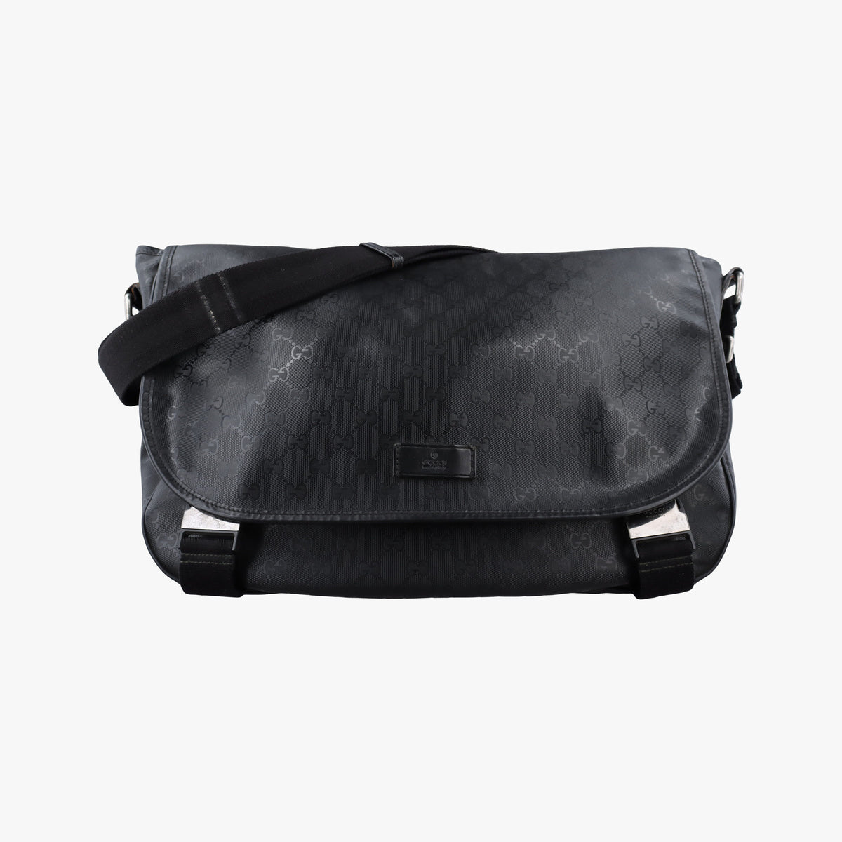 GG Imprime Messenger Black PVC coated canvas 201725 C5979253GGインプリメ メッセンジャー ブラック PVCコーティングキャンバス 201725 C5979253