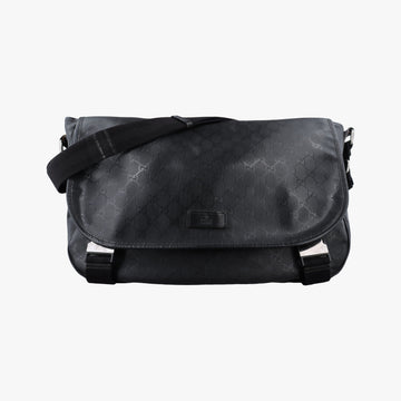GG Imprime Messenger Black PVC coated canvas 201725 C5979253GGインプリメ メッセンジャー ブラック PVCコーティングキャンバス 201725 C5979253