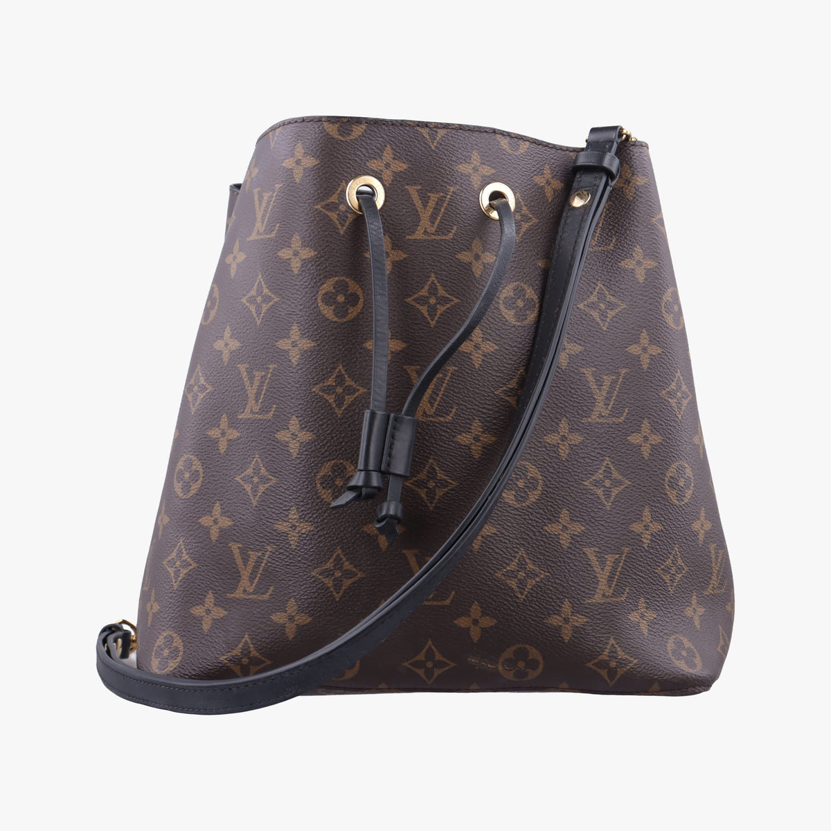 Pre-owned Louis Vuitton NeoNoe BROWN×Noir Monogram Canvas M44020 shoulderbag | stylenewstar