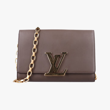 Pre-owned Louis Vuitton LOUISE MM Brown Leather M94647 shoulderbag | stylenewstar