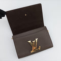 Pre-owned Louis Vuitton LOUISE MM Brown Leather M94647 shoulderbag | stylenewstar