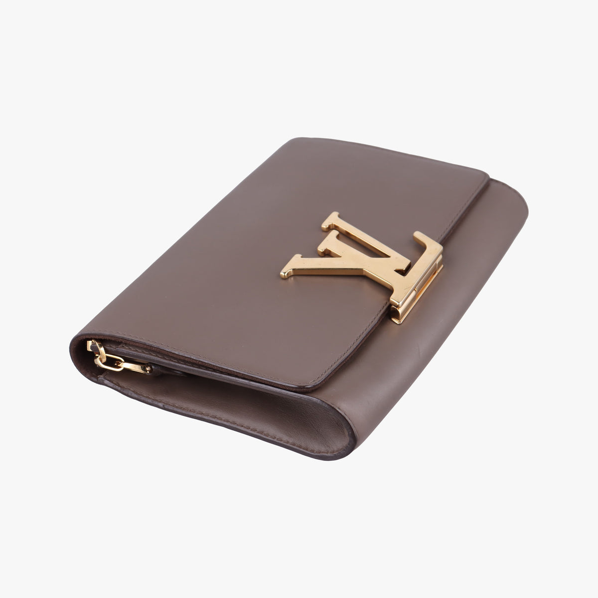 Pre-owned Louis Vuitton LOUISE MM Brown Leather M94647 shoulderbag | stylenewstar