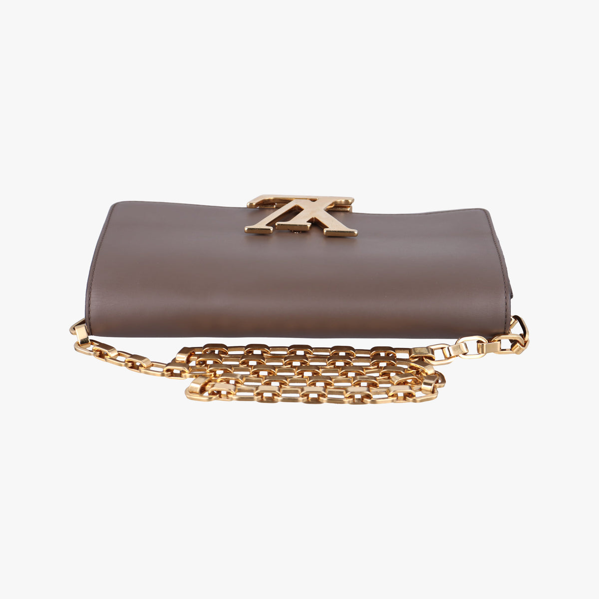 Pre-owned Louis Vuitton LOUISE MM Brown Leather M94647 shoulderbag | stylenewstar