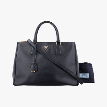 Pre-owned Prada Galleria Black SAFFIANO Leather BN2274 shoulderbag | stylenewstar