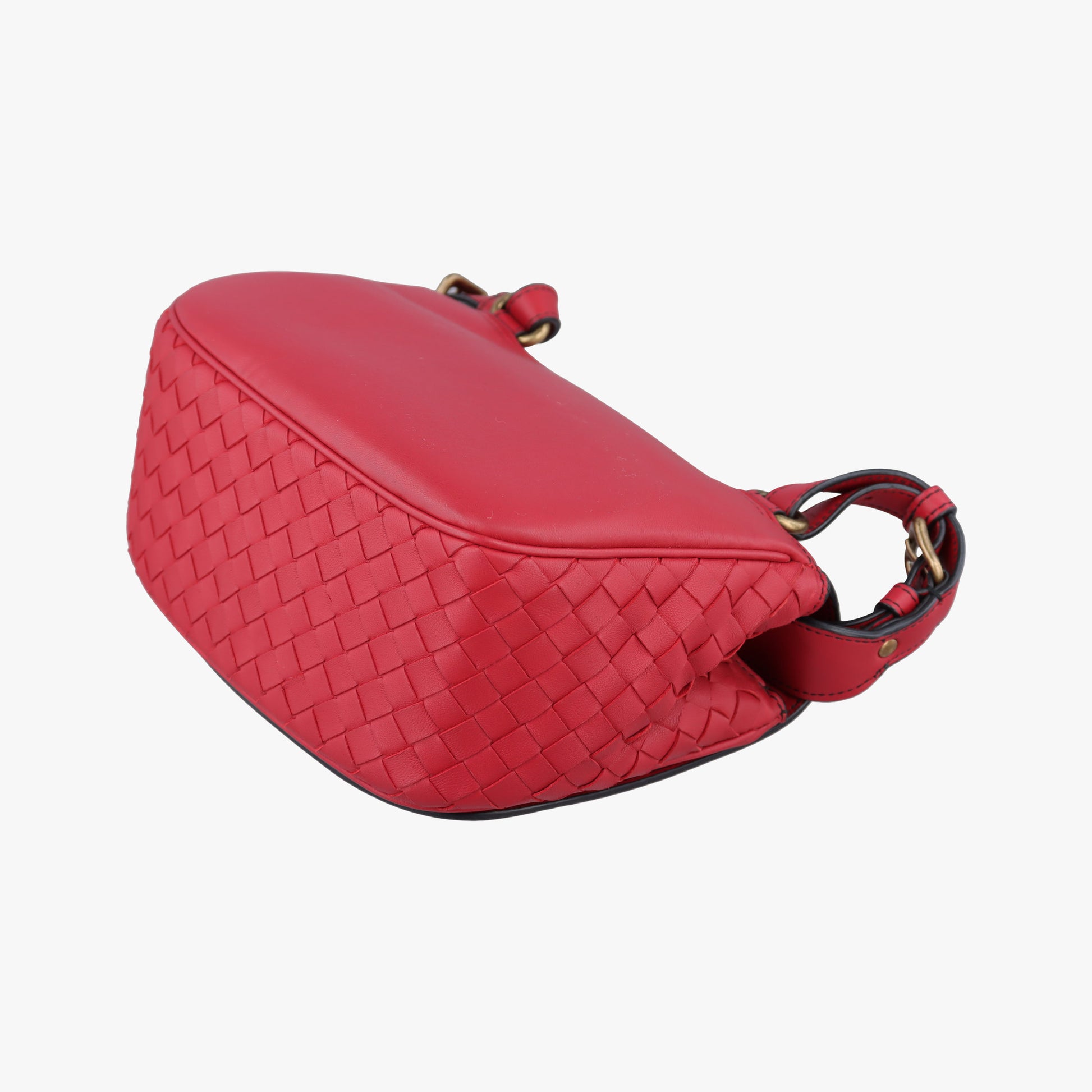 Luna Intrecciato Red lambskin B07601913Cルナ イントレチャート レッド ラムスキン B07601913C