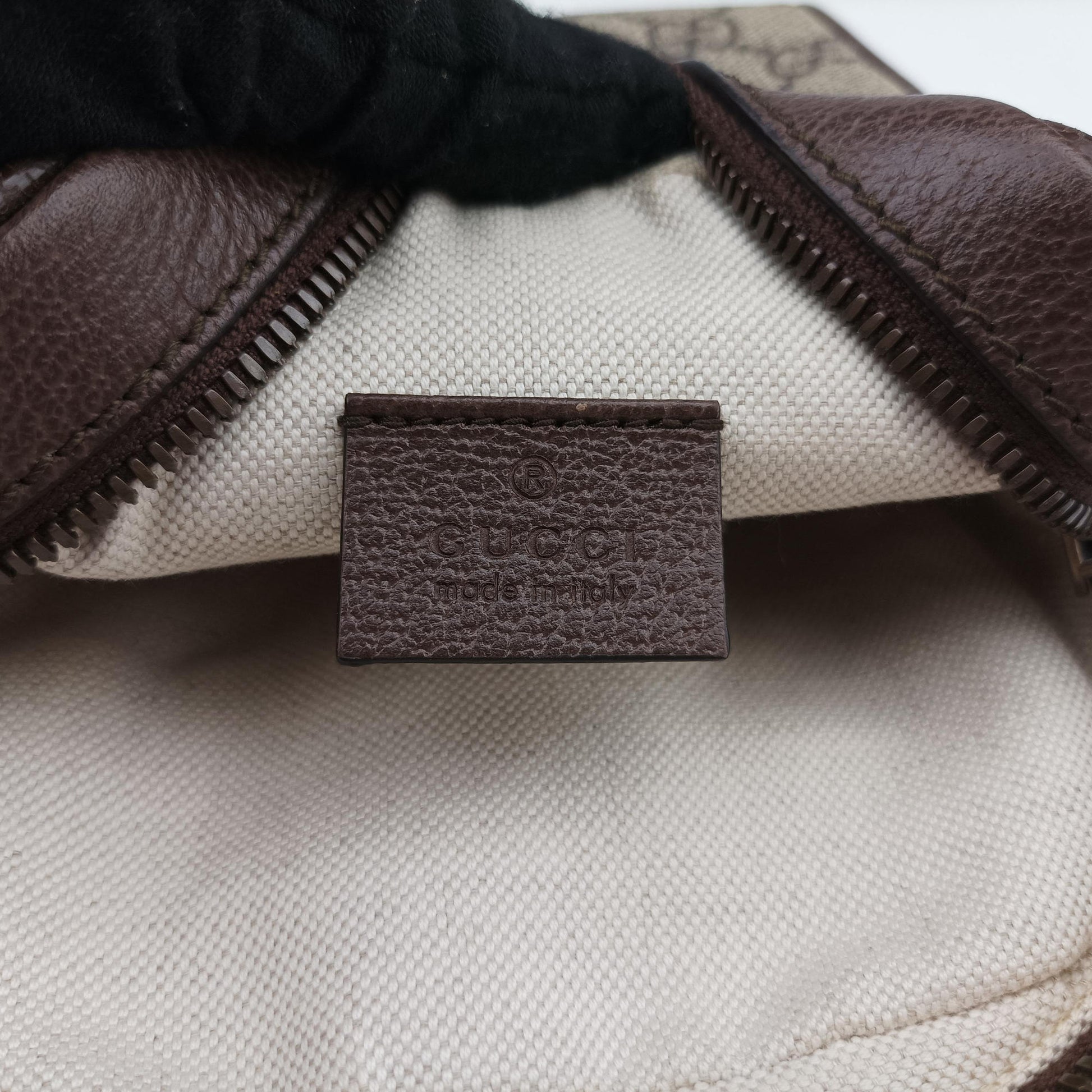 Ophidia Beige×brown PVC coated canvas×Leather 598127 A036151156オフィディア ベージュ×ブラウン PVCコーティングキャンバス×レザー 598127 A036151156