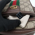 Ophidia Beige×brown PVC coated canvas×Leather 598127 A036151156オフィディア ベージュ×ブラウン PVCコーティングキャンバス×レザー 598127 A036151156