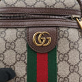 Ophidia Beige×brown PVC coated canvas×Leather 598127 A036151156オフィディア ベージュ×ブラウン PVCコーティングキャンバス×レザー 598127 A036151156