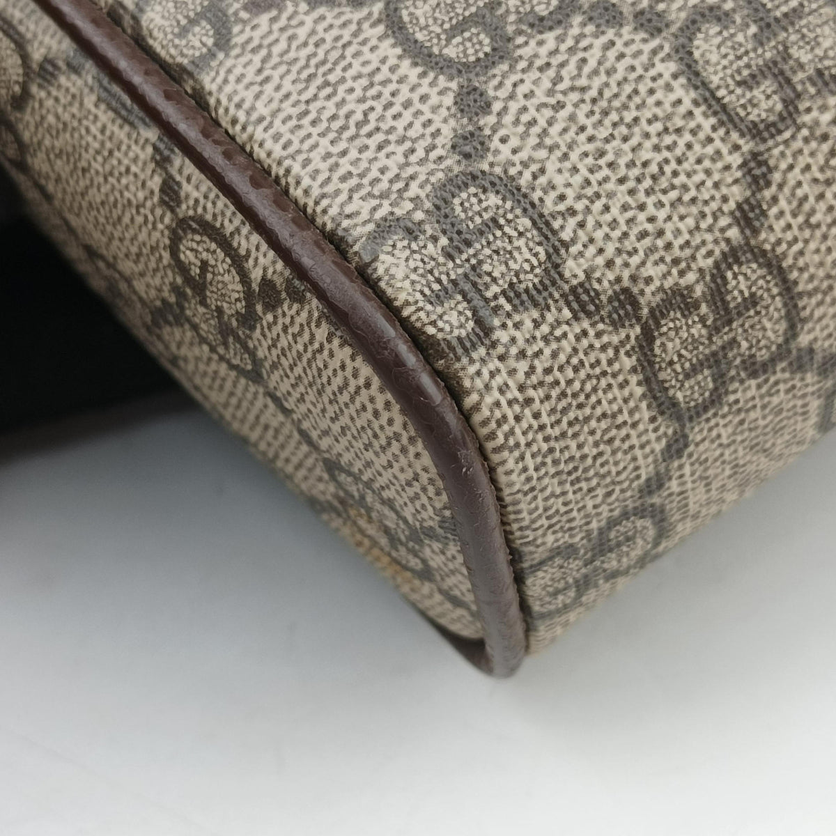 Ophidia Beige×brown PVC coated canvas×Leather 598127 A036151156オフィディア ベージュ×ブラウン PVCコーティングキャンバス×レザー 598127 A036151156