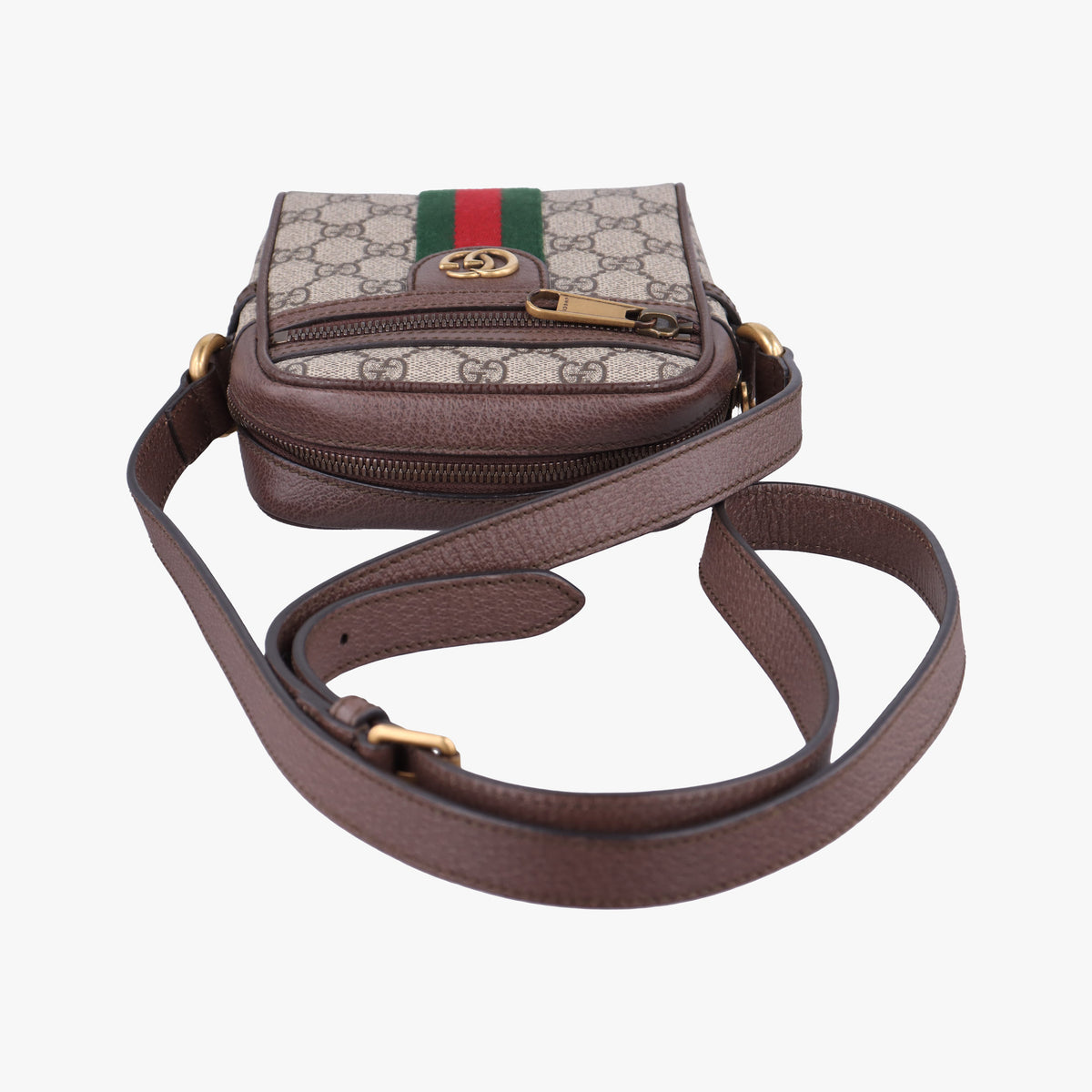 Ophidia Beige×brown PVC coated canvas×Leather 598127 A036151156オフィディア ベージュ×ブラウン PVCコーティングキャンバス×レザー 598127 A036151156