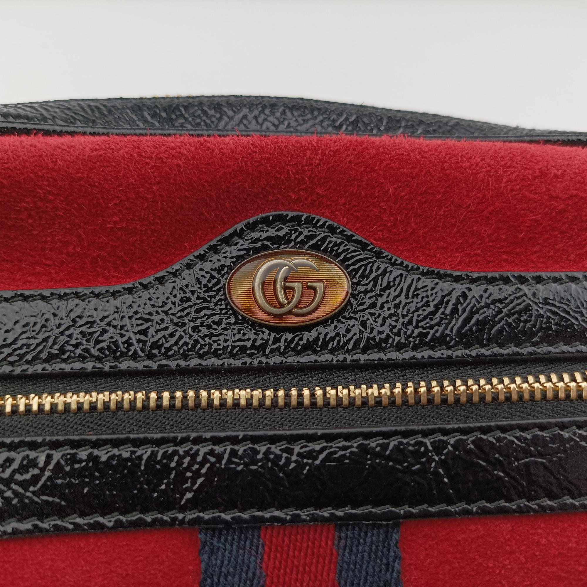 OPHIDIA Black×red suede×leather 517350 オフィディア ブラック×レッド スエード×レザー 517350 