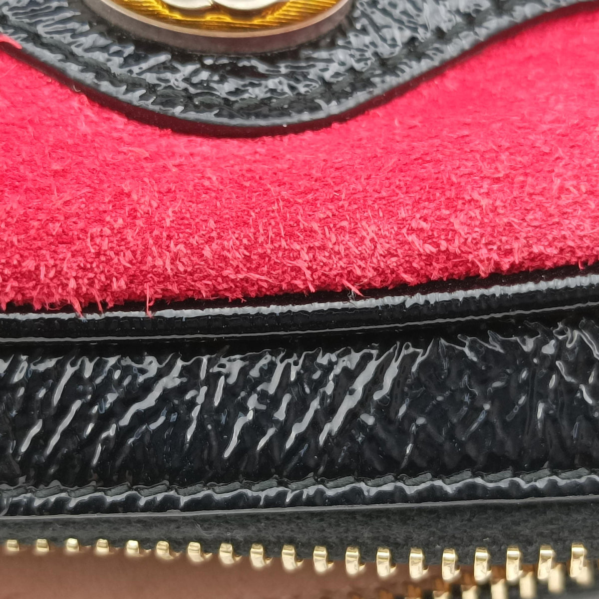 OPHIDIA Black×red suede×leather 517350 オフィディア ブラック×レッド スエード×レザー 517350 