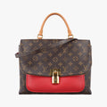 Pre-owned Louis Vuitton MARIGNAN Brown×COQUELICOT Monogram Canvas×calf leather M44544 shoulderbag | stylenewstar
