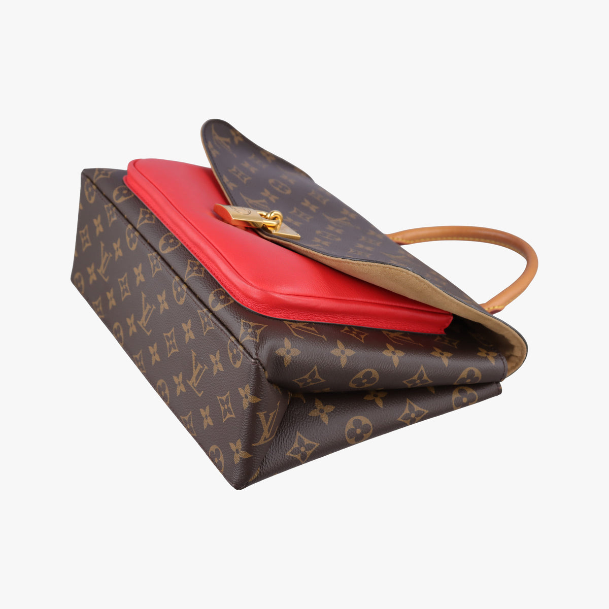 Pre-owned Louis Vuitton MARIGNAN Brown×COQUELICOT Monogram Canvas×calf leather M44544 shoulderbag | stylenewstar