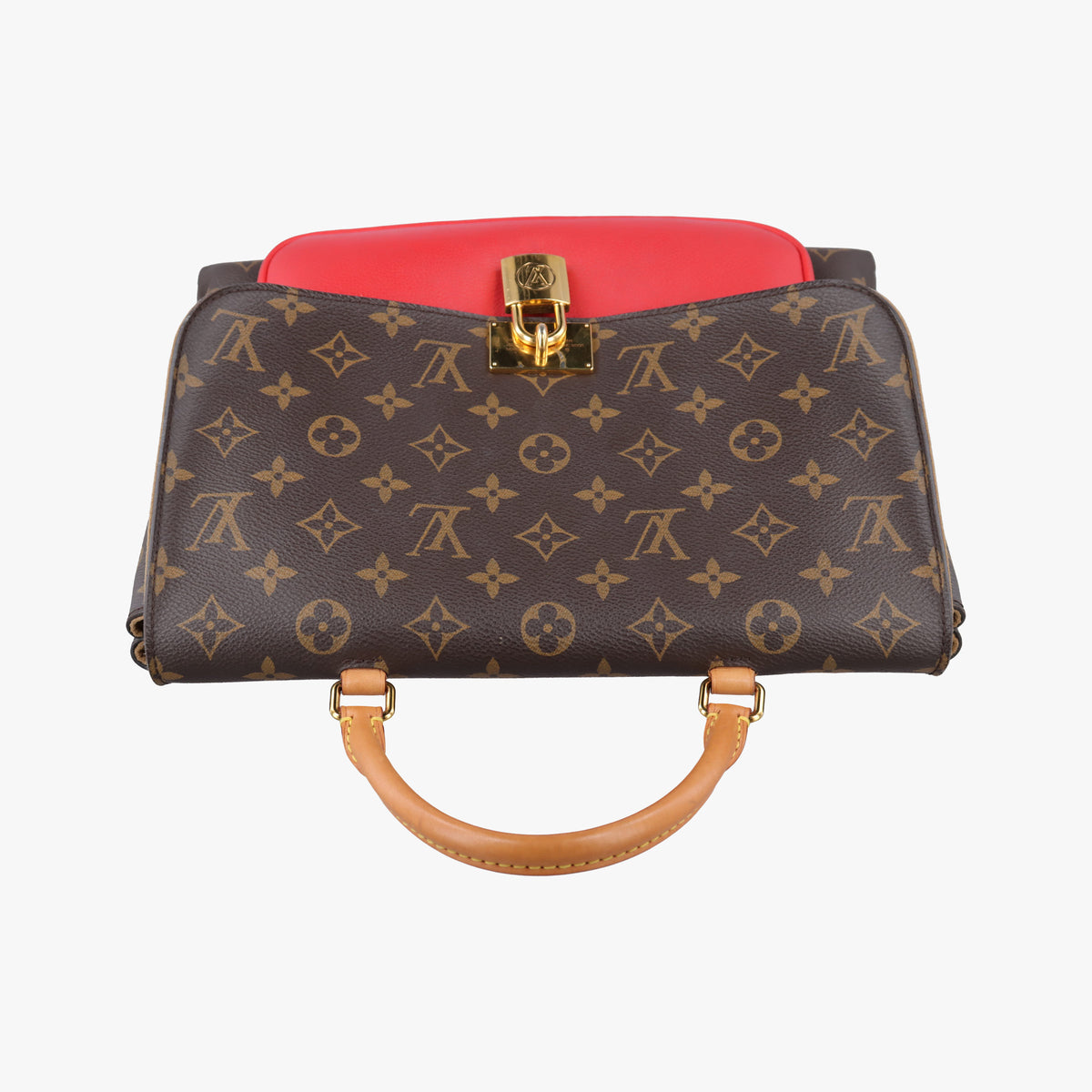 Pre-owned Louis Vuitton MARIGNAN Brown×COQUELICOT Monogram Canvas×calf leather M44544 shoulderbag | stylenewstar