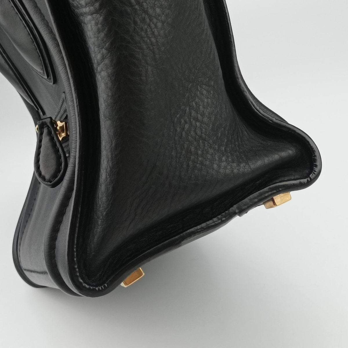 Pre-owned Celine Luggage Micro shopper Black Leather  handbag | stylenewstar