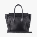 Pre-owned Celine Luggage Micro shopper Black Leather  handbag | stylenewstar