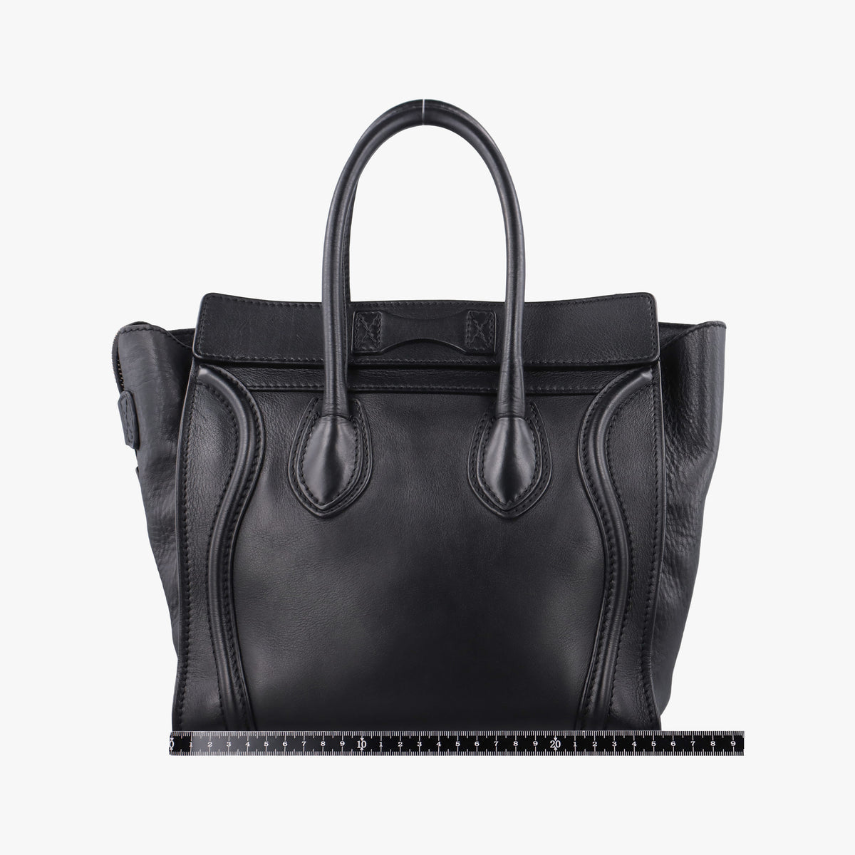 Pre-owned Celine Luggage Micro shopper Black Leather  handbag | stylenewstar