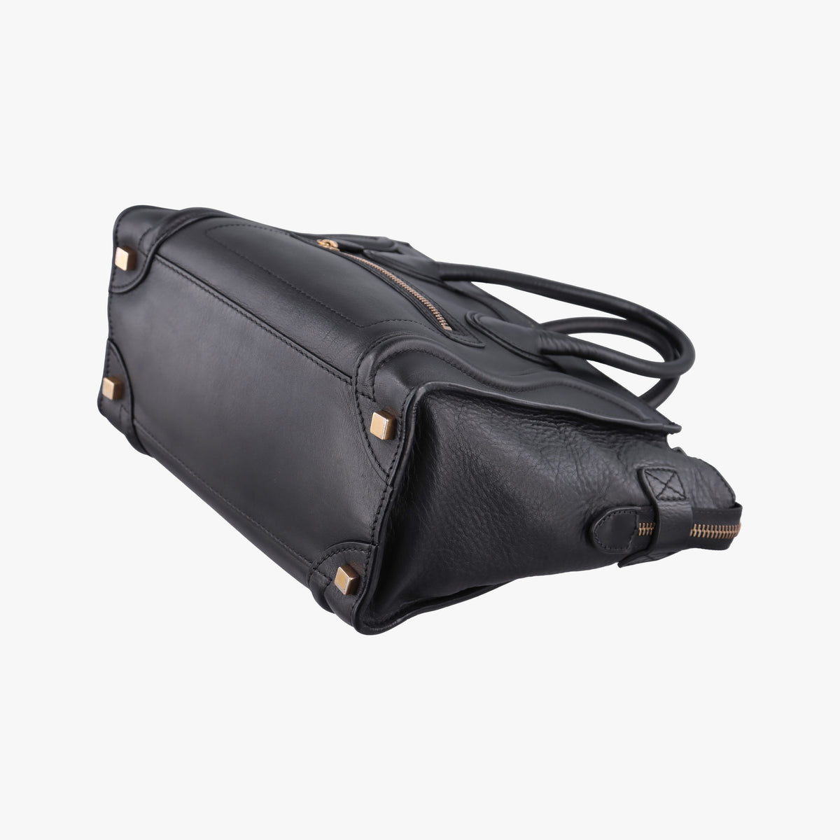 Pre-owned Celine Luggage Micro shopper Black Leather  handbag | stylenewstar