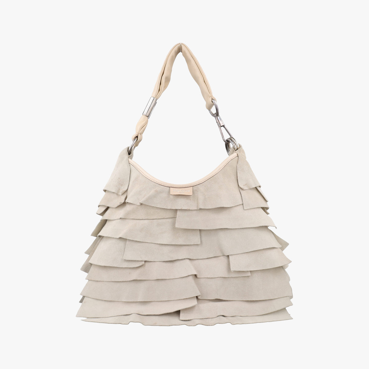 Pre-owned Yves Saint Laurent Mombasa Beige Suede 122245 handbag | stylenewstar