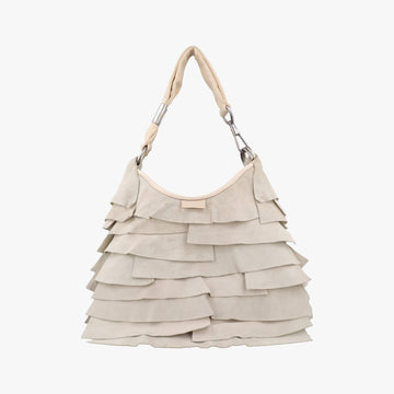 Pre-owned Yves Saint Laurent Mombasa Beige Suede 122245 handbag | stylenewstar