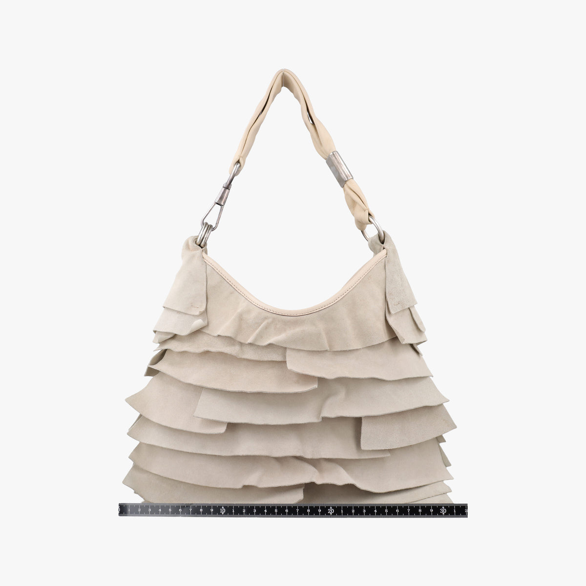 Pre-owned Yves Saint Laurent Mombasa Beige Suede 122245 handbag | stylenewstar