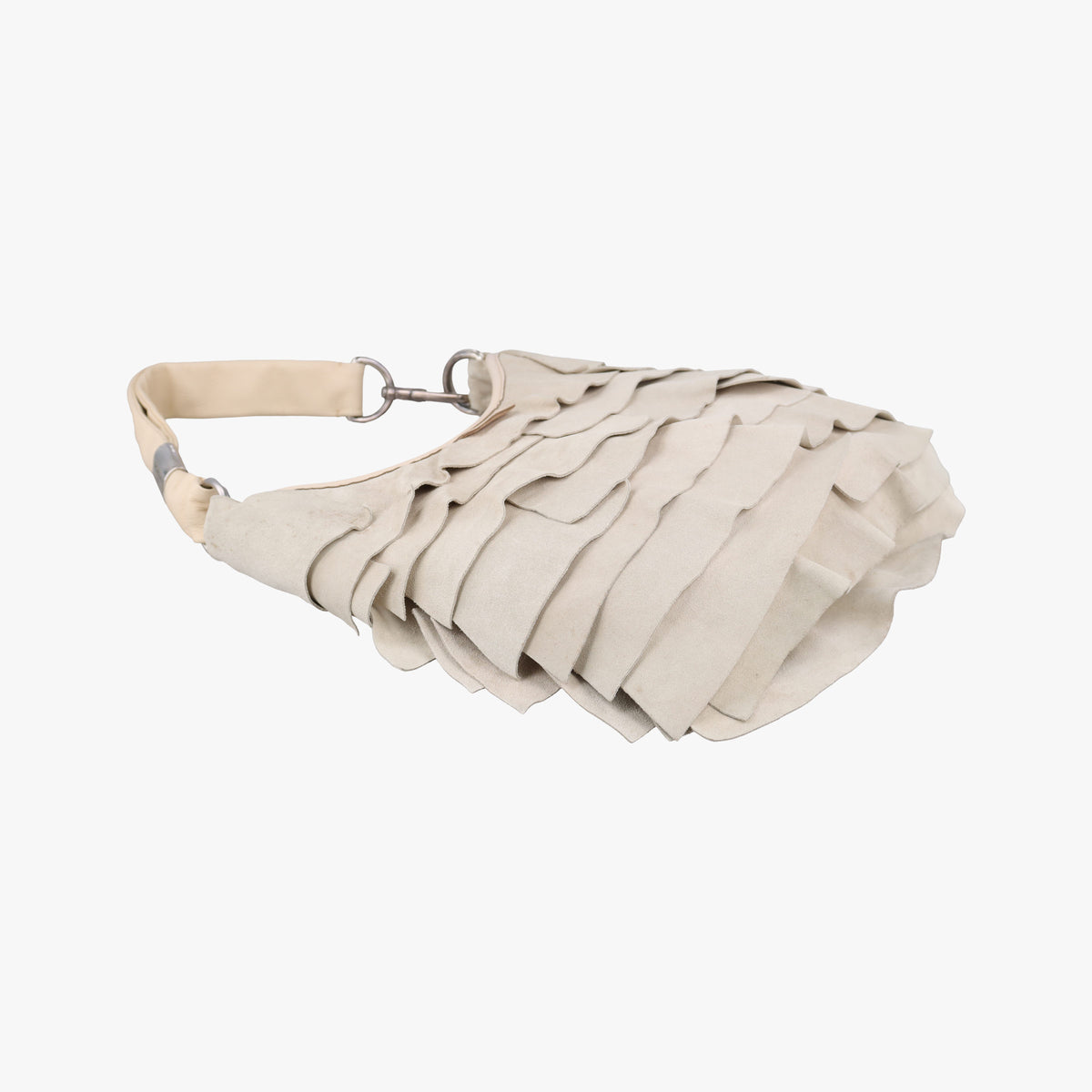 Pre-owned Yves Saint Laurent Mombasa Beige Suede 122245 handbag | stylenewstar