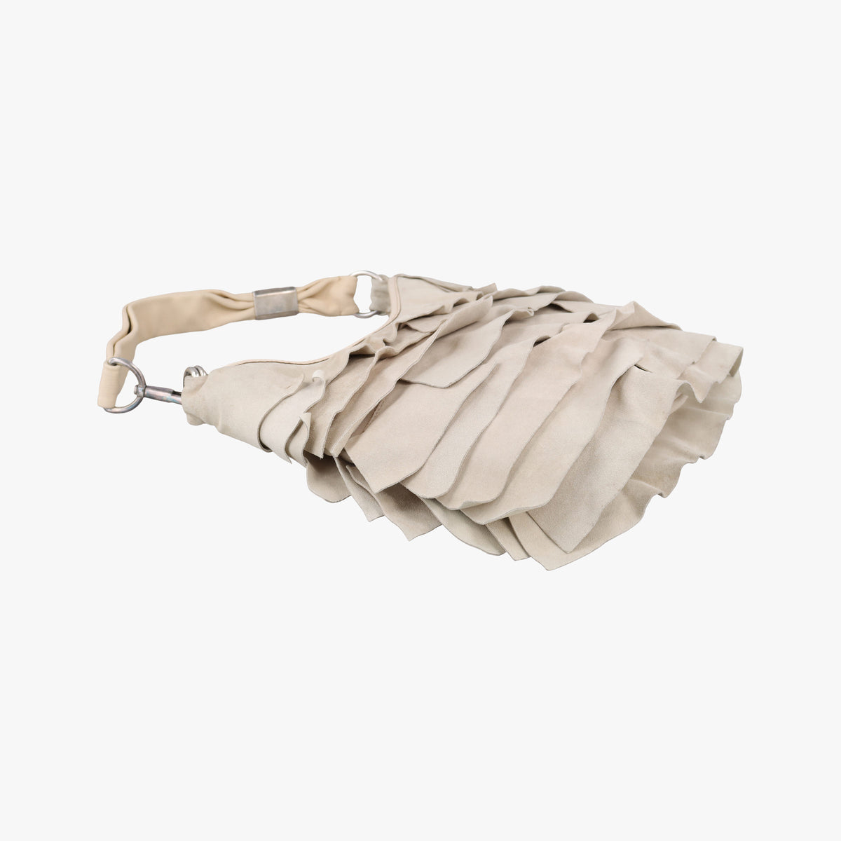 Pre-owned Yves Saint Laurent Mombasa Beige Suede 122245 handbag | stylenewstar