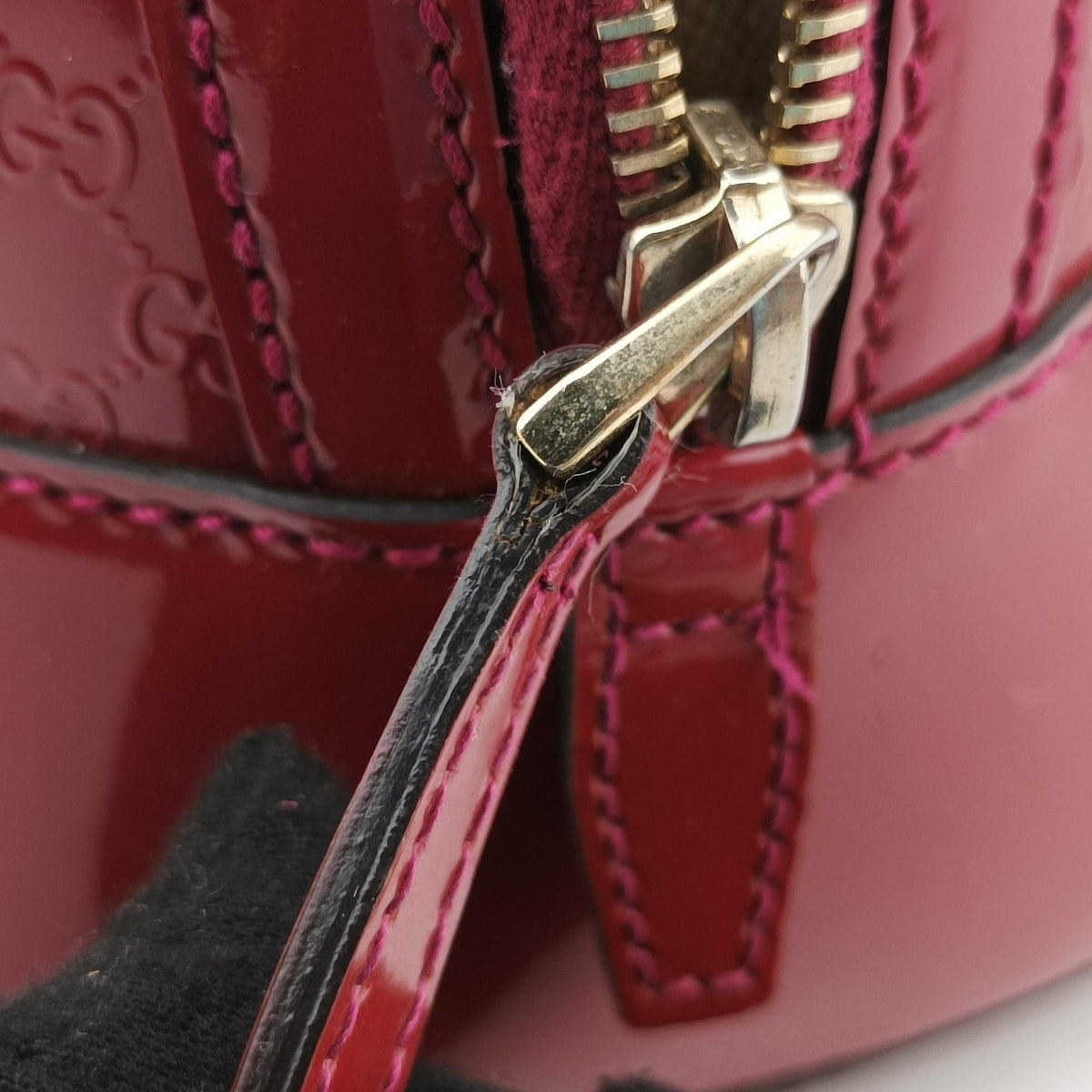 Pre-owned Gucci Microguccissima Rose Patent Leather 309617 shoulderbag | stylenewstar