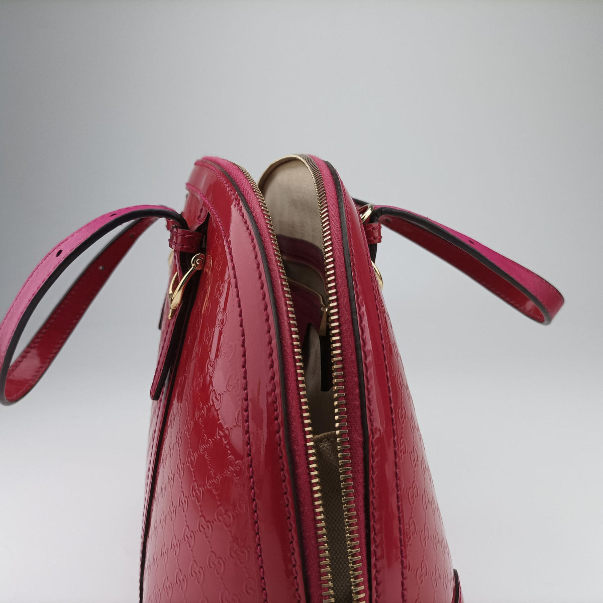 Pre-owned Gucci Microguccissima Rose Patent Leather 309617 shoulderbag | stylenewstar