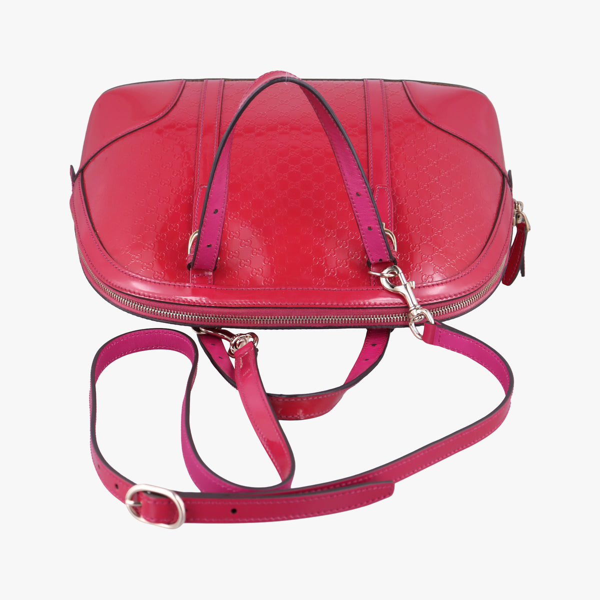 Pre-owned Gucci Microguccissima Rose Patent Leather 309617 shoulderbag | stylenewstar