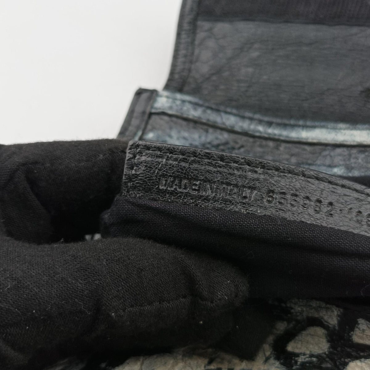 Explore Black×White Lambskin 655982.1090.O.527277エクスプローラー ブラック×ホワイト ラムスキン 655982.1090.O.527277