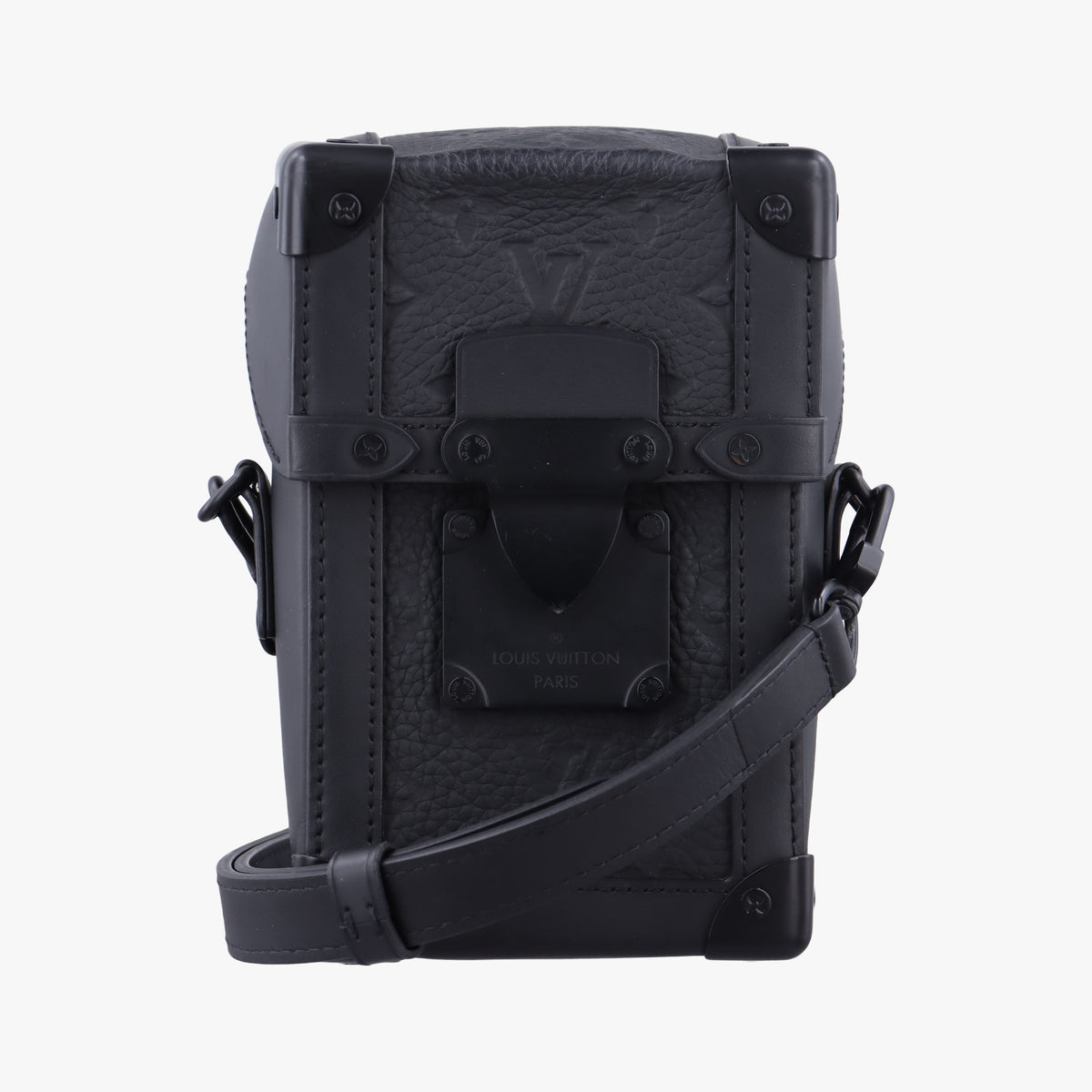 Secondhand Louis Vuitton Vertical Trunk Noir Monogram Taurillon M82070 shoulderbag | stylenewstar