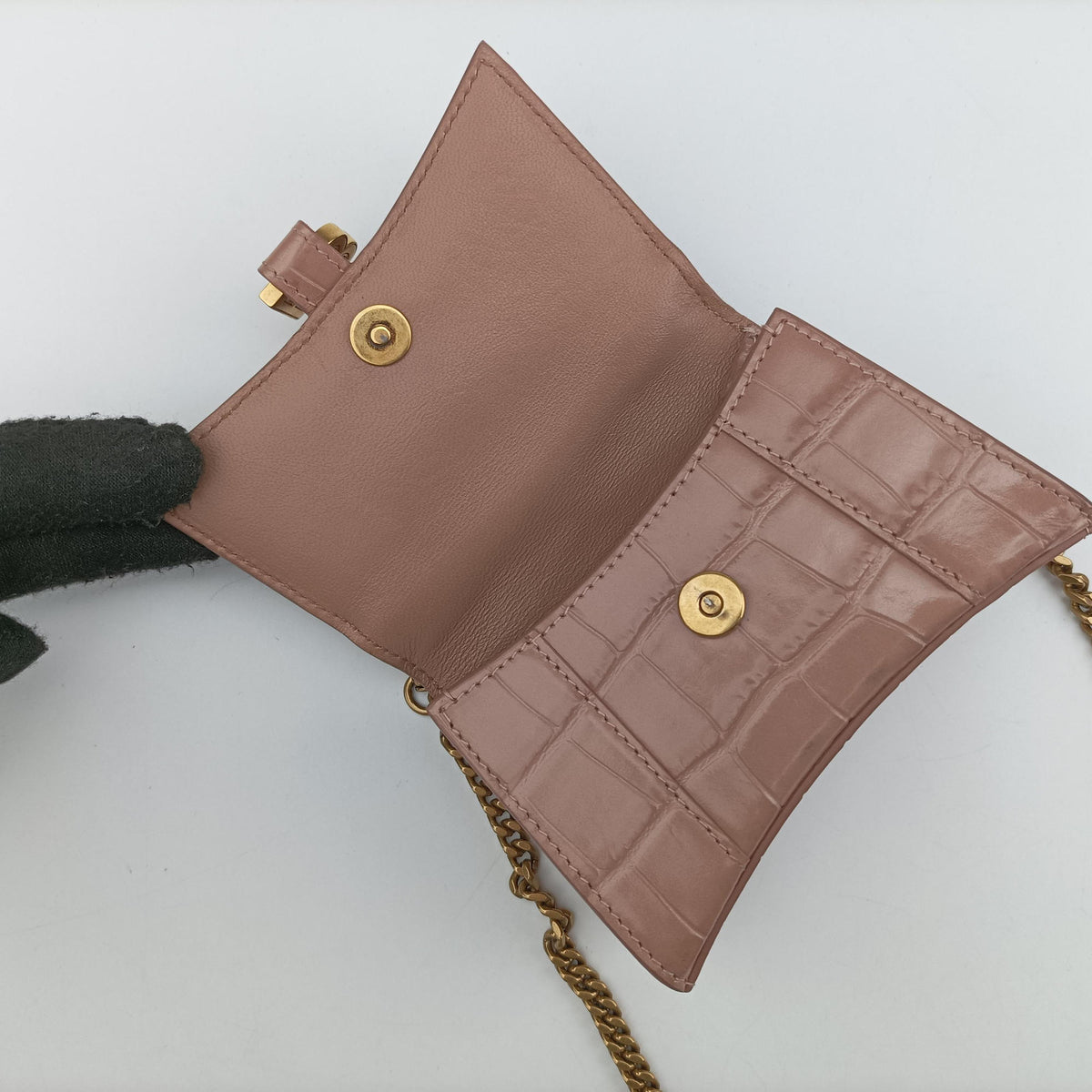 Secondhand Balenciaga Hourglass mini Beige leather  shoulderbag | stylenewstar