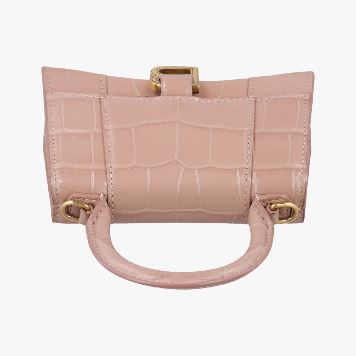 Secondhand Balenciaga Hourglass mini Beige leather  shoulderbag | stylenewstar