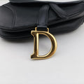 Pre-owned Christian Dior saddle Black leather  handbag | stylenewstar