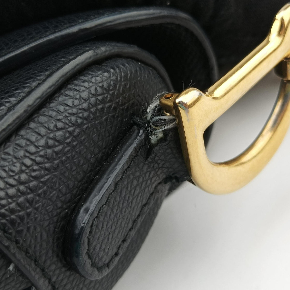 Pre-owned Christian Dior saddle Black leather  handbag | stylenewstar