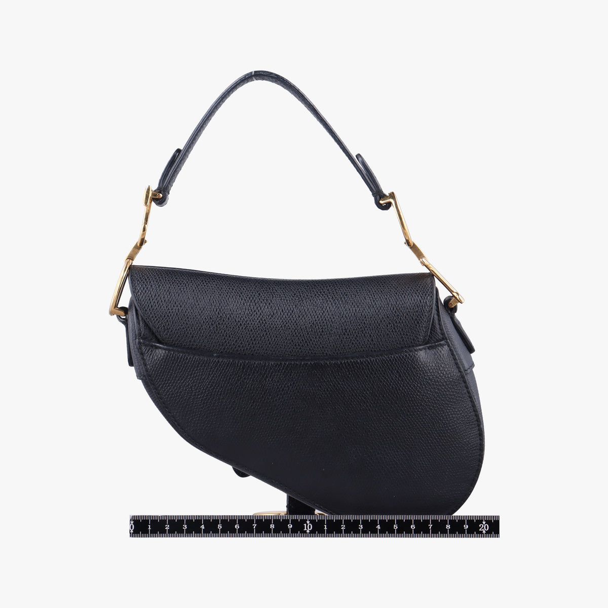 Pre-owned Christian Dior saddle Black leather  handbag | stylenewstar