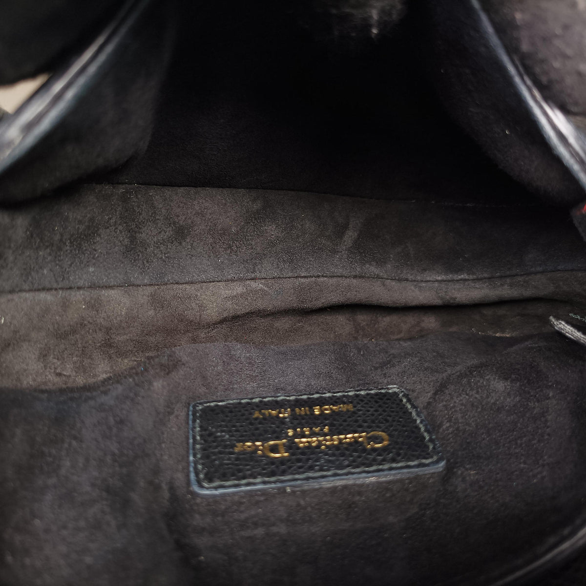 Pre-owned Christian Dior saddle Black leather  handbag | stylenewstar