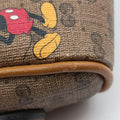 Mickey Mouse Disney collaboration Brown×Multicolour PVC coated canvas×Leather 602536 ミッキーマウス ディズニーコラボ ブラウン×マルチカラー PVCコーティングキャンバス×レザー 602536 