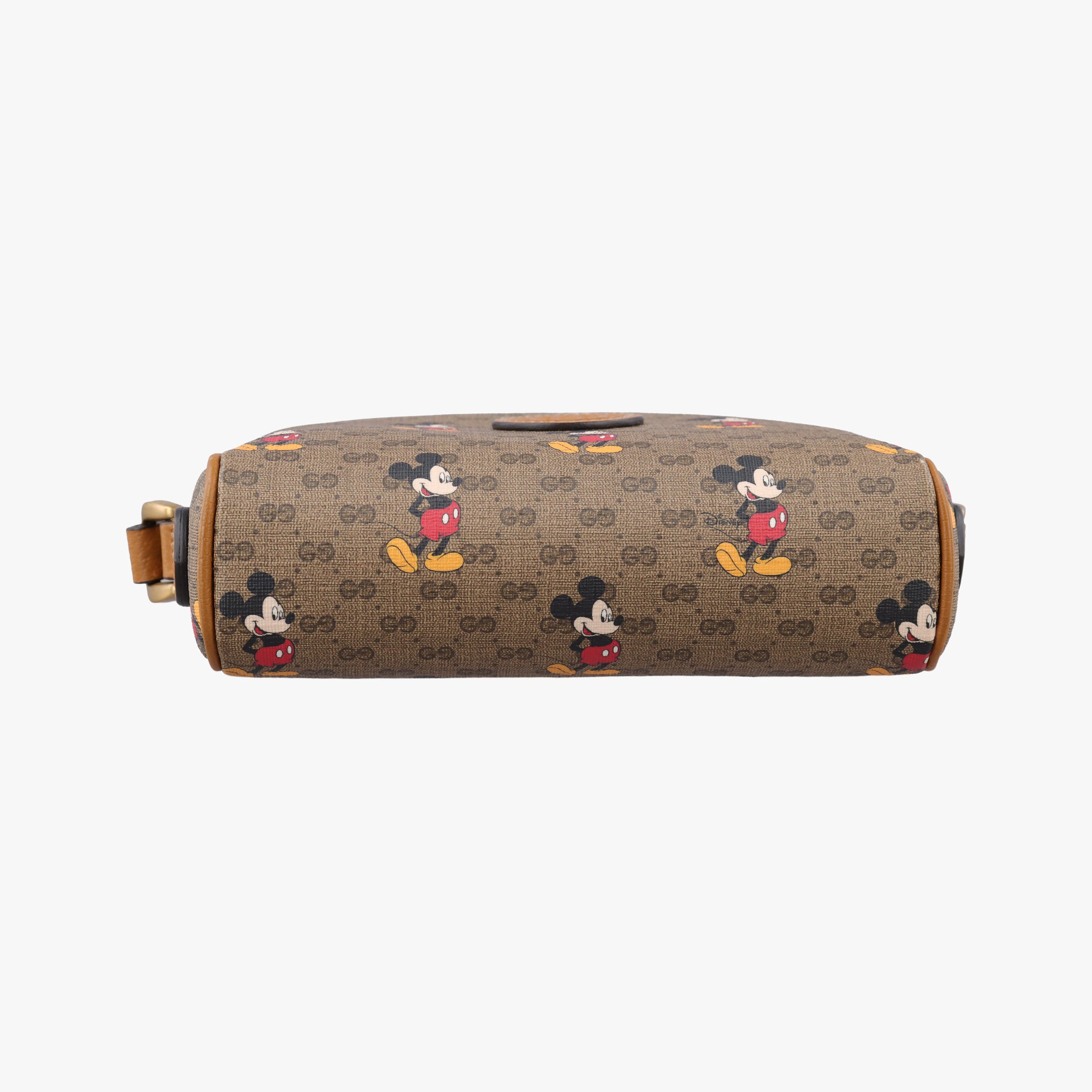 Mickey Mouse Disney collaboration Brown×Multicolour PVC coated canvas×Leather 602536 ミッキーマウス ディズニーコラボ ブラウン×マルチカラー PVCコーティングキャンバス×レザー 602536 