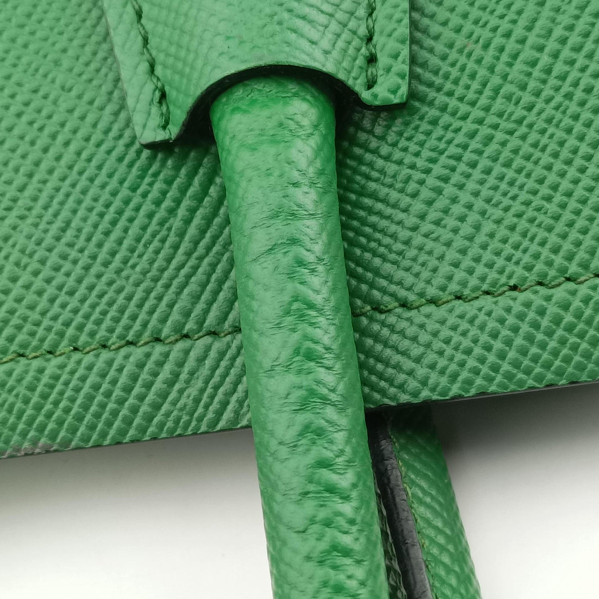 Vintage Prada Double Cuir Green SAFFIANO Leather B2756T handbag | stylenewstar