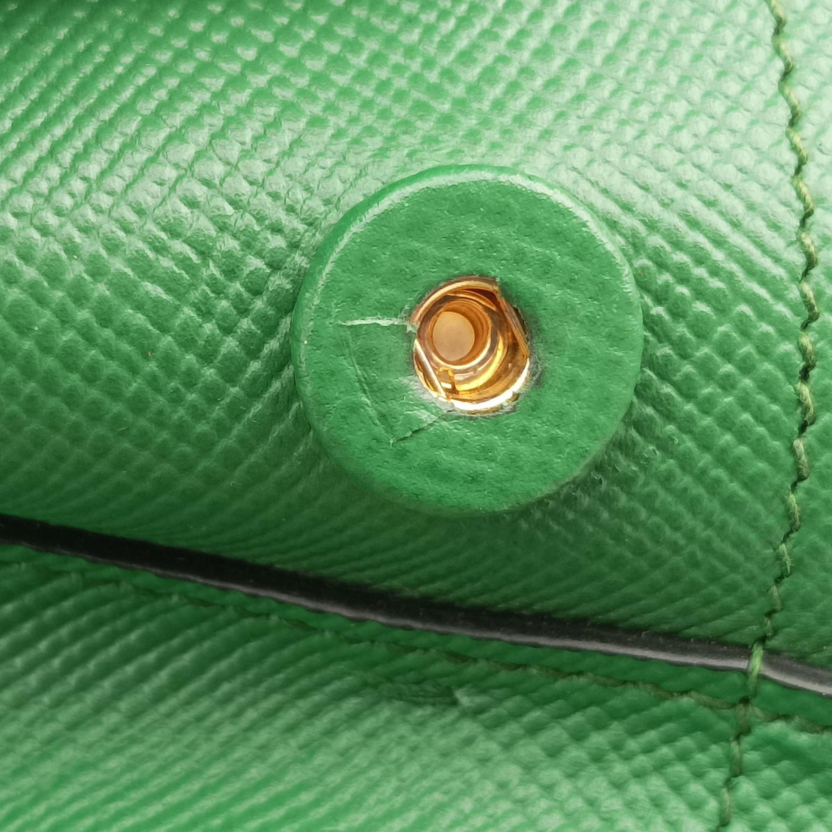 Vintage Prada Double Cuir Green SAFFIANO Leather B2756T handbag | stylenewstar