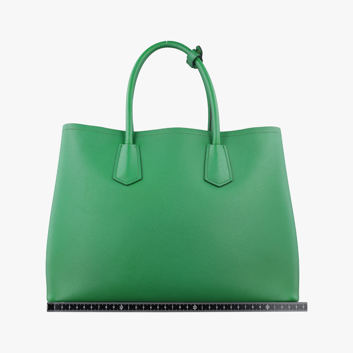 Vintage Prada Double Cuir Green SAFFIANO Leather B2756T handbag | stylenewstar