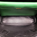 Vintage Prada Double Cuir Green SAFFIANO Leather B2756T handbag | stylenewstar